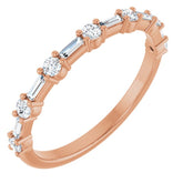 14K Rose 1/3 CTW Lab-Grown Diamond Anniversary Band