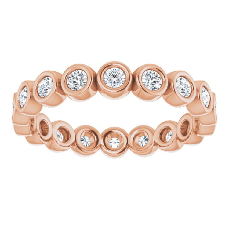 14K Rose 1/2 CTW Lab-Grown Diamond  Eternity Band Size 7 14K Rose 1/2 CTW Lab-Grown Diamond  Eternity Band Size 7