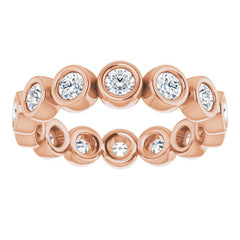 14K Rose 1 CTW Lab-Grown Diamond  Eternity Band Size 7 14K Rose 1 CTW Lab-Grown Diamond  Eternity Band Size 7