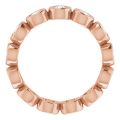 14K Rose 1 1/4 CTW Lab-Grown Diamond  Eternity Band Size 7 14K Rose 1 1/4 CTW Lab-Grown Diamond  Eternity Band Size 7