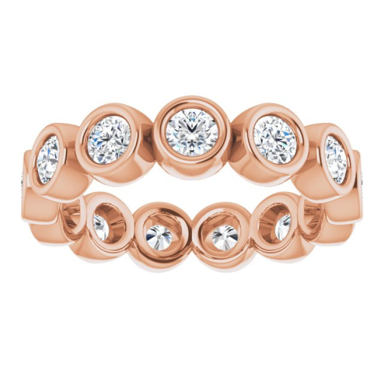 14K Rose 1 1/4 CTW Lab-Grown Diamond  Eternity Band Size 7 14K Rose 1 1/4 CTW Lab-Grown Diamond  Eternity Band Size 7