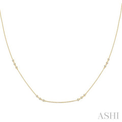 1/2 Ctw Round Cut Diamond Station Necklace in 14K Yellow Gold 1/2 Ctw Round Cut Diamond Station Necklace in 14K Yellow Gold