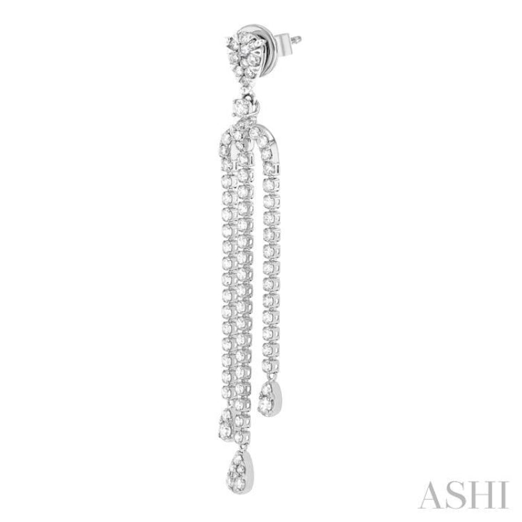 2 Ctw Lovebright Pear Shape Round Cut Diamond Dangle Earrings in 14K White Gold 2 Ctw Lovebright Pear Shape Round Cut Diamond Dangle Earrings in 14K White Gold