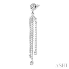 2 Ctw Lovebright Pear Shape Round Cut Diamond Dangle Earrings in 14K White Gold 2 Ctw Lovebright Pear Shape Round Cut Diamond Dangle Earrings in 14K White Gold
