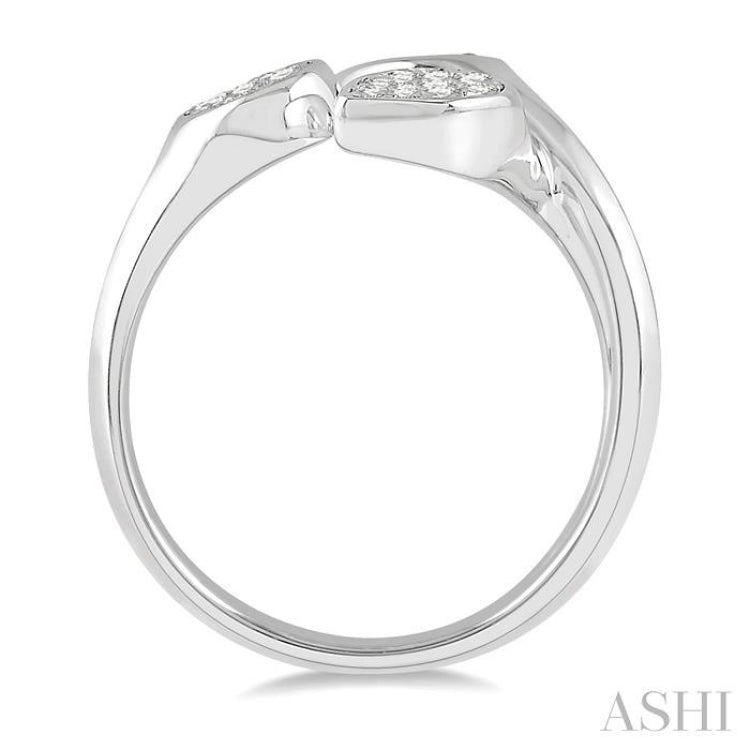 1/3 Ctw Lovebright Open Center Mixed Shape Mounts Round Cut Diamond Fashion Ring in 10K White Gold 1/3 Ctw Lovebright Open Center Mixed Shape Mounts Round Cut Diamond Fashion Ring in 10K White Gold