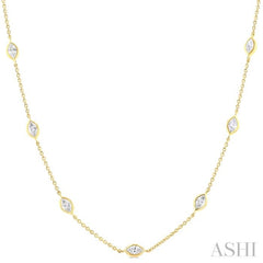 2 Ctw Marquise Cut Diamond Fashion Necklace in 14K Yellow Gold 2 Ctw Marquise Cut Diamond Fashion Necklace in 14K Yellow Gold