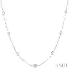 2 Ctw Marquise Cut Diamond Fashion Necklace in 14K White Gold 2 Ctw Marquise Cut Diamond Fashion Necklace in 14K White Gold