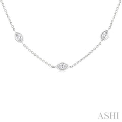 2 Ctw Marquise Cut Diamond Fashion Necklace in 14K White Gold 2 Ctw Marquise Cut Diamond Fashion Necklace in 14K White Gold