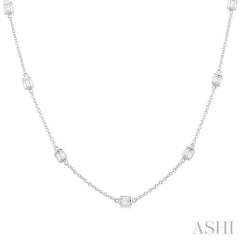 2 Ctw Emerald Cut Diamond Fashion Necklace in 14K White Gold 2 Ctw Emerald Cut Diamond Fashion Necklace in 14K White Gold