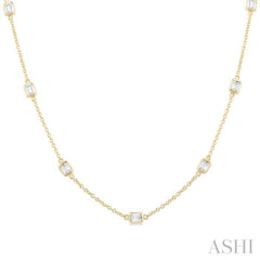 2 Ctw Emerald Cut Diamond Fashion Necklace in 14K Yellow Gold 2 Ctw Emerald Cut Diamond Fashion Necklace in 14K Yellow Gold