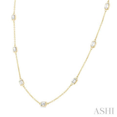 2 Ctw Emerald Cut Diamond Fashion Necklace in 14K Yellow Gold 2 Ctw Emerald Cut Diamond Fashion Necklace in 14K Yellow Gold