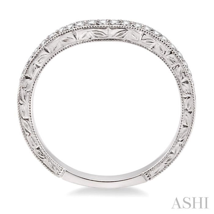 1/6 Ctw Round Cut Diamond Matching Wedding Band in 14K White Gold 1/6 Ctw Round Cut Diamond Matching Wedding Band in 14K White Gold