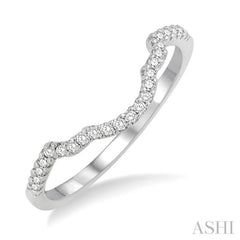 1/10 ctw Round Cut Diamond Wedding Band in 14K White Gold 1/10 ctw Round Cut Diamond Wedding Band in 14K White Gold