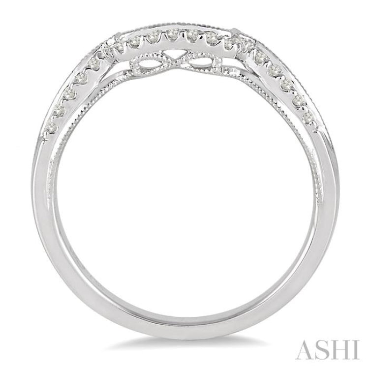 1/6 ctw Round Cut Diamond Wedding Band in 14K White Gold 1/6 ctw Round Cut Diamond Wedding Band in 14K White Gold