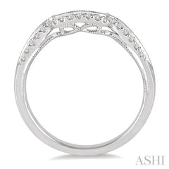 1/6 ctw Round Cut Diamond Wedding Band in 14K White Gold 1/6 ctw Round Cut Diamond Wedding Band in 14K White Gold