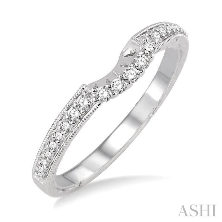 1/5 ctw Round Cut Diamond Wedding Band in 14K White Gold 1/5 ctw Round Cut Diamond Wedding Band in 14K White Gold