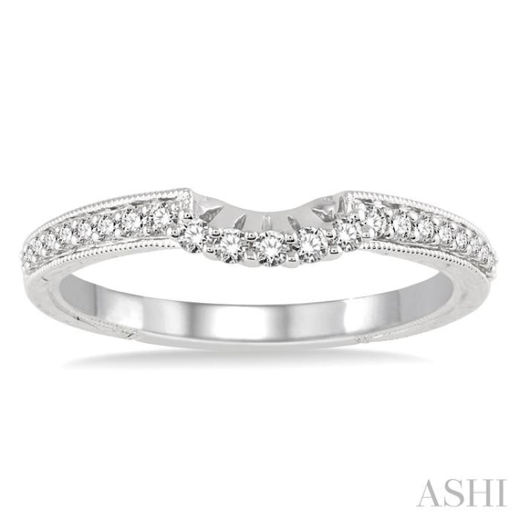 1/5 ctw Round Cut Diamond Wedding Band in 14K White Gold 1/5 ctw Round Cut Diamond Wedding Band in 14K White Gold