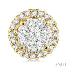 3/4 Ctw Lovebright Round Cut Diamond Earrings in 14K Yellow and White Gold 3/4 Ctw Lovebright Round Cut Diamond Earrings in 14K Yellow and White Gold