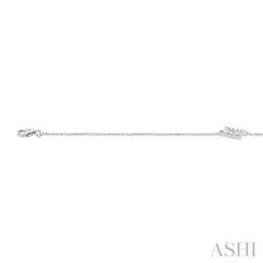 1/10 Ctw Petite Lightning Bolt Round Cut Diamond Fashion Bracelet in 10K White Gold 1/10 Ctw Petite Lightning Bolt Round Cut Diamond Fashion Bracelet in 10K White Gold