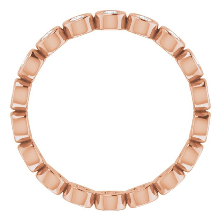 14K Rose 1/2 CTW Lab-Grown Diamond  Eternity Band Size 5.5 14K Rose 1/2 CTW Lab-Grown Diamond  Eternity Band Size 5.5