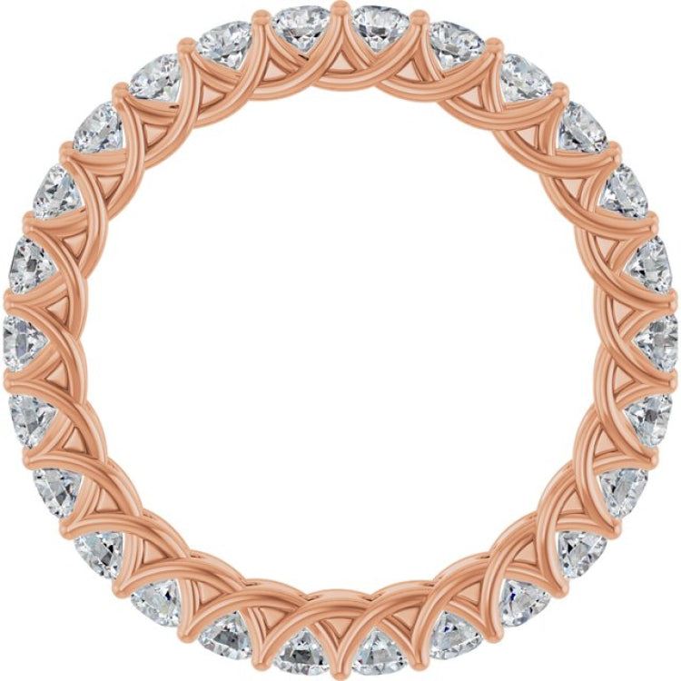 14K Rose 1 1/2 CTW Lab-Grown Diamond  Eternity Band 14K Rose 1 1/2 CTW Lab-Grown Diamond  Eternity Band