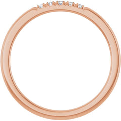 14K Rose .08 CTW Lab-Grown Diamond French-Set Anniversary Band 14K Rose .08 CTW Lab-Grown Diamond French-Set Anniversary Band