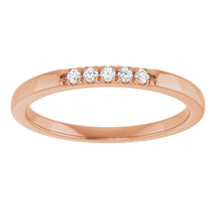 14K Rose .08 CTW Lab-Grown Diamond French-Set Anniversary Band 14K Rose .08 CTW Lab-Grown Diamond French-Set Anniversary Band