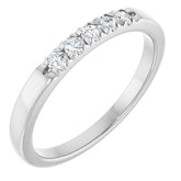 Platinum 1/6 CTW Lab-Grown Diamond French-Set Anniversary Band