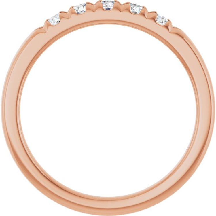 14K Rose 1/3 CTW Lab-Grown Diamond French-Set Anniversary Band 14K Rose 1/3 CTW Lab-Grown Diamond French-Set Anniversary Band