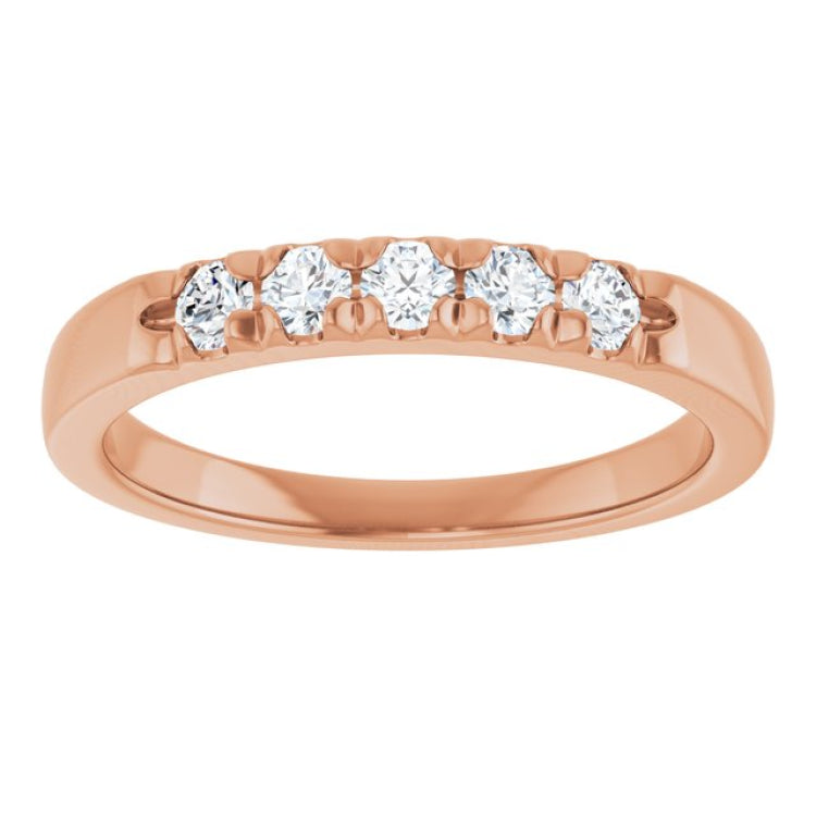 14K Rose 1/3 CTW Lab-Grown Diamond French-Set Anniversary Band 14K Rose 1/3 CTW Lab-Grown Diamond French-Set Anniversary Band