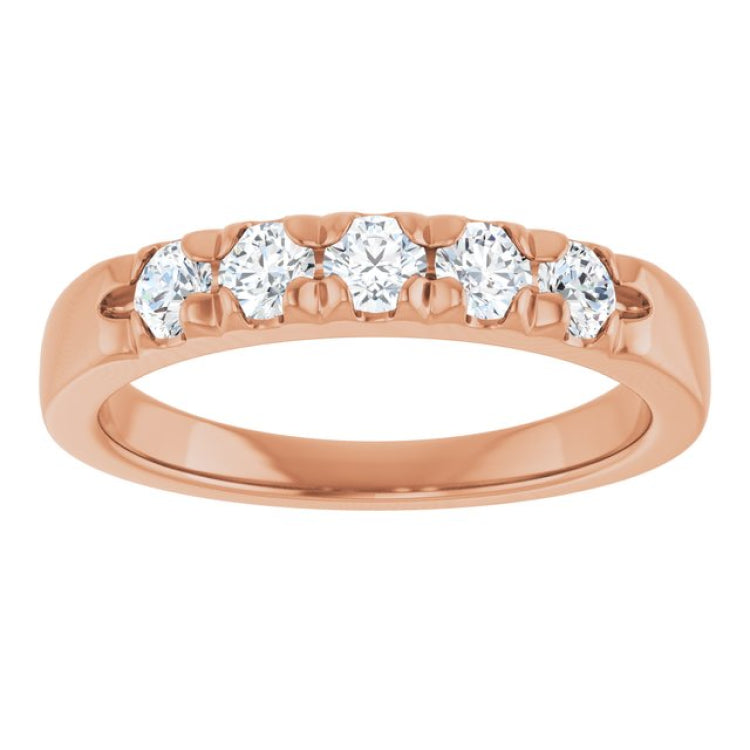 14K Rose 1/2 CTW Lab-Grown Diamond French-Set Anniversary Band 14K Rose 1/2 CTW Lab-Grown Diamond French-Set Anniversary Band