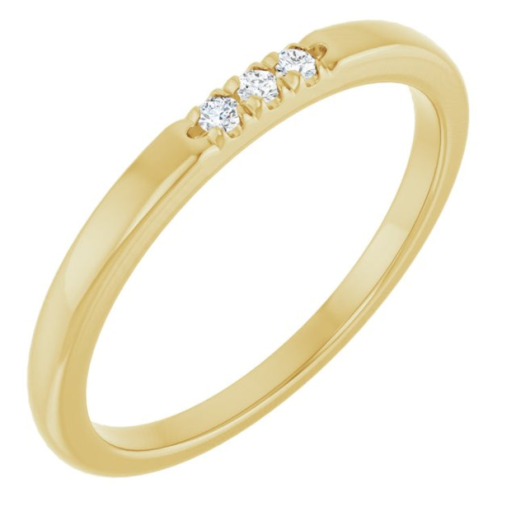 14K Yellow .05 CTW Lab-Grown Diamond  Anniversary Band 14K Yellow .05 CTW Lab-Grown Diamond  Anniversary Band