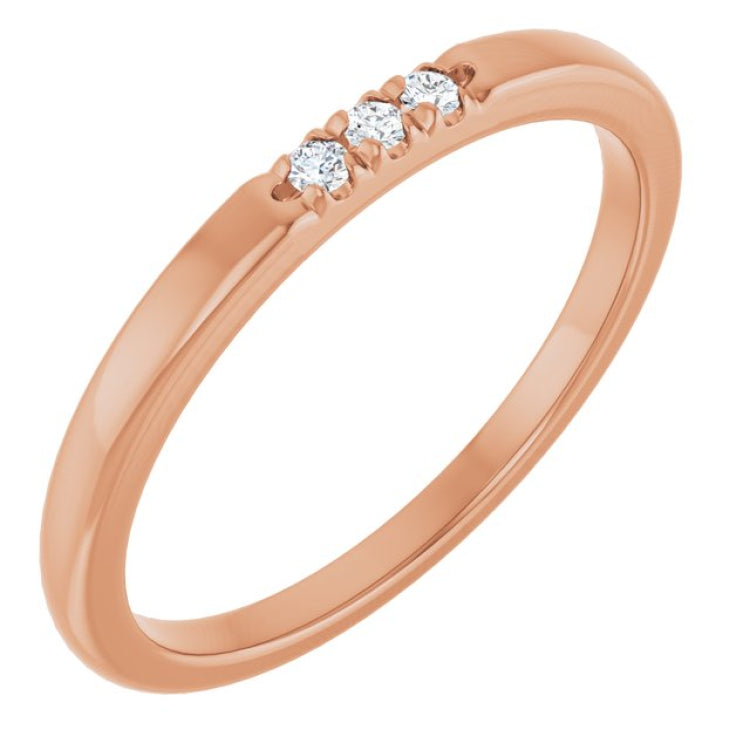 14K Rose .05 CTW Lab-Grown Diamond  Anniversary Band 14K Rose .05 CTW Lab-Grown Diamond  Anniversary Band