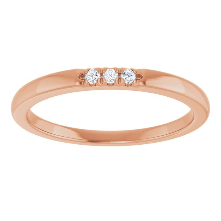 14K Rose .05 CTW Lab-Grown Diamond  Anniversary Band 14K Rose .05 CTW Lab-Grown Diamond  Anniversary Band