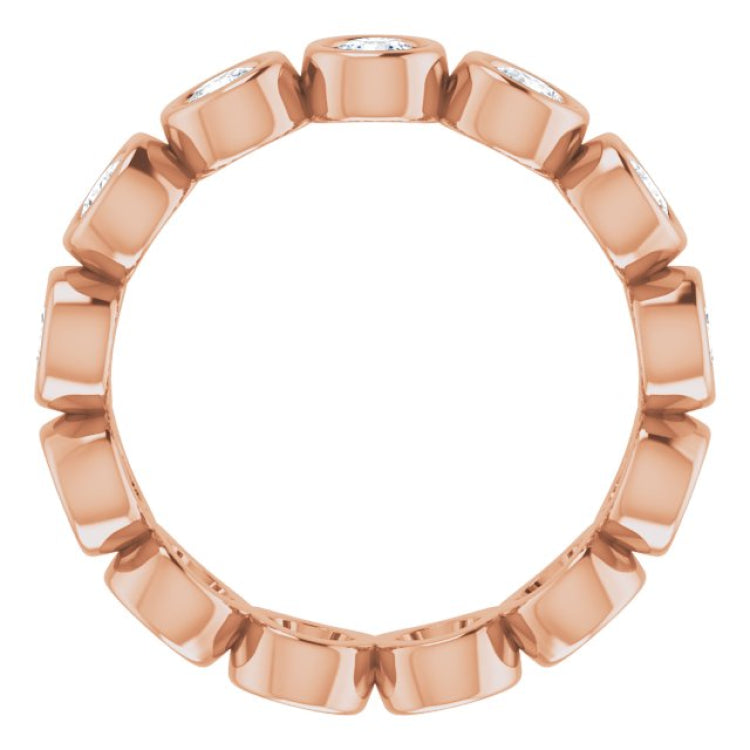 14K Rose 1 1/6 CTW Natural Diamond Eternity Band Size 5.5 14K Rose 1 1/6 CTW Natural Diamond Eternity Band Size 5.5