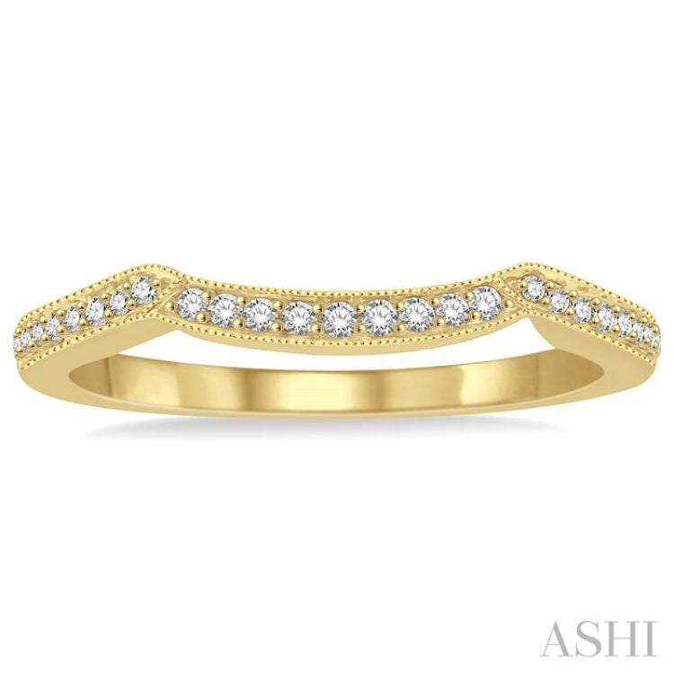 1/6 ctw Round Cut Diamond Wedding Band in 14K Yellow Gold 1/6 ctw Round Cut Diamond Wedding Band in 14K Yellow Gold