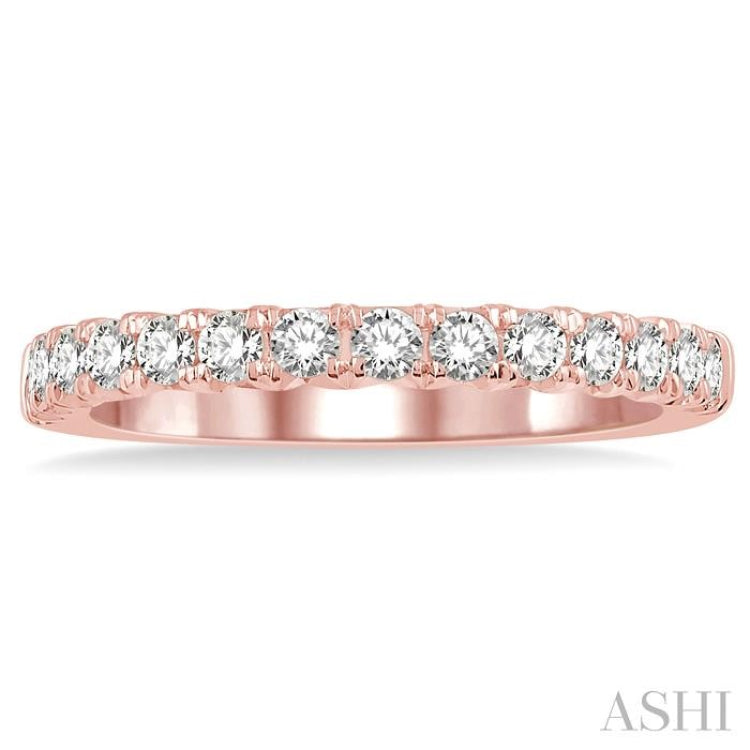 1/2 Ctw Round Cut Diamond Wedding Band in 14K Rose Gold 1/2 Ctw Round Cut Diamond Wedding Band in 14K Rose Gold