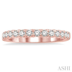 1/2 Ctw Round Cut Diamond Wedding Band in 14K Rose Gold 1/2 Ctw Round Cut Diamond Wedding Band in 14K Rose Gold