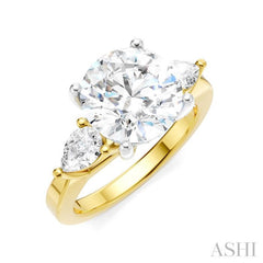 1/2 Ctw Tri-Mount Circular Shape Center Pear and Round Cut Diamond Semi-Mount Engagement Ring in 14K Yellow and White Gold 1/2 Ctw Tri-Mount Circular Shape Center Pear and Round Cut Diamond Semi-Mount Engagement Ring in 14K Yellow and White Gold