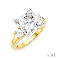 1/2 Ctw Tri-Mount Princess Shape Round Cut Diamond Semi-Mount Engagement Ring in 14K Yellow and White Gold 1/2 Ctw Tri-Mount Princess Shape Round Cut Diamond Semi-Mount Engagement Ring in 14K Yellow and White Gold