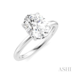 1/20 Ctw Oval Shape Round Cut Diamond Semi-Mount Engagement Ring in 14K White Gold 1/20 Ctw Oval Shape Round Cut Diamond Semi-Mount Engagement Ring in 14K White Gold