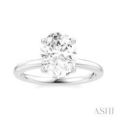 1/20 Ctw Oval Shape Round Cut Diamond Semi-Mount Engagement Ring in 14K White Gold 1/20 Ctw Oval Shape Round Cut Diamond Semi-Mount Engagement Ring in 14K White Gold