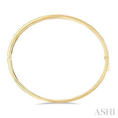 .75CTRDDM CLOVER BANGLE YG 14K-G* .75CTRDDM CLOVER BANGLE YG 14K-G*