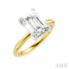 1/10 Ctw Emerald Shape Round Cut Diamond Semi-Mount Engagement Ring in 14K Yellow and White Gold 1/10 Ctw Emerald Shape Round Cut Diamond Semi-Mount Engagement Ring in 14K Yellow and White Gold