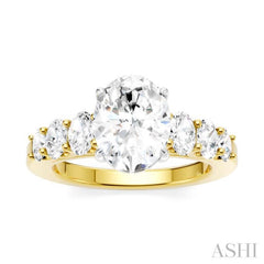 1 Ctw Oval Shape Oval and Round Cut Diamond Semi-Mount Engagement Ring in 14K Yellow and White Gold 1 Ctw Oval Shape Oval and Round Cut Diamond Semi-Mount Engagement Ring in 14K Yellow and White Gold