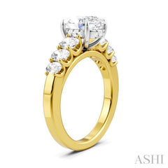1 Ctw Oval Shape Oval and Round Cut Diamond Semi-Mount Engagement Ring in 14K Yellow and White Gold 1 Ctw Oval Shape Oval and Round Cut Diamond Semi-Mount Engagement Ring in 14K Yellow and White Gold