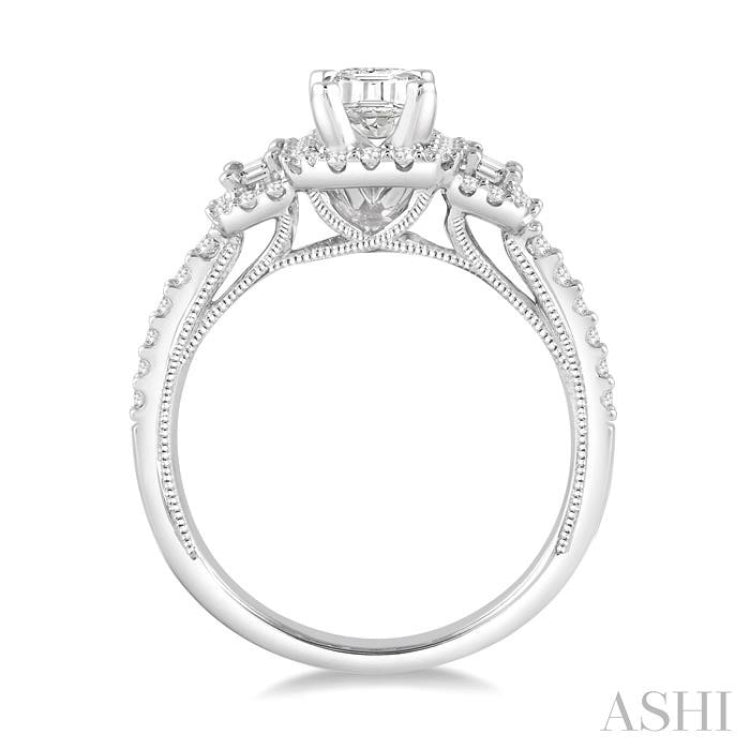 1/3 Ctw Diamond Semi-Mount Engagement Ring in 14K White Gold