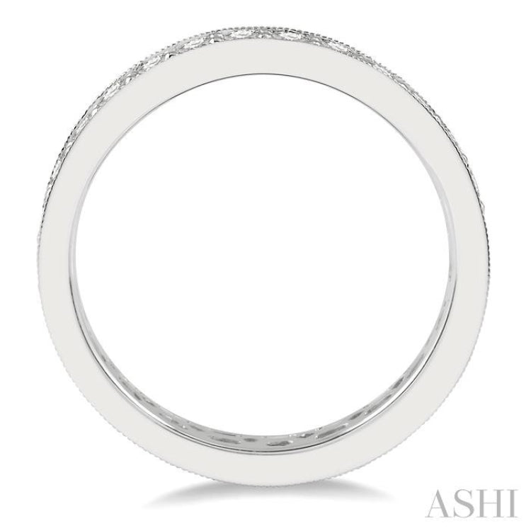 1 Ctw Round Cut Diamond Eternity Wedding Band in 14K White Gold