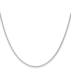 18K White Gold 18 inch 1.15mm Diamond-cut Cable with Fancy Lobster Clasp Chain