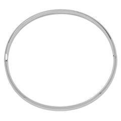 14k White Gold High Polished 5.00mm Hinged Oval Bangle Bracelet